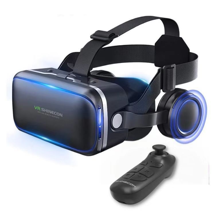 Shinecon 6.0 Virtual Reality Smartphone 3D Glasses VR Headset Stereo Helmet VR Headset With Remote Control