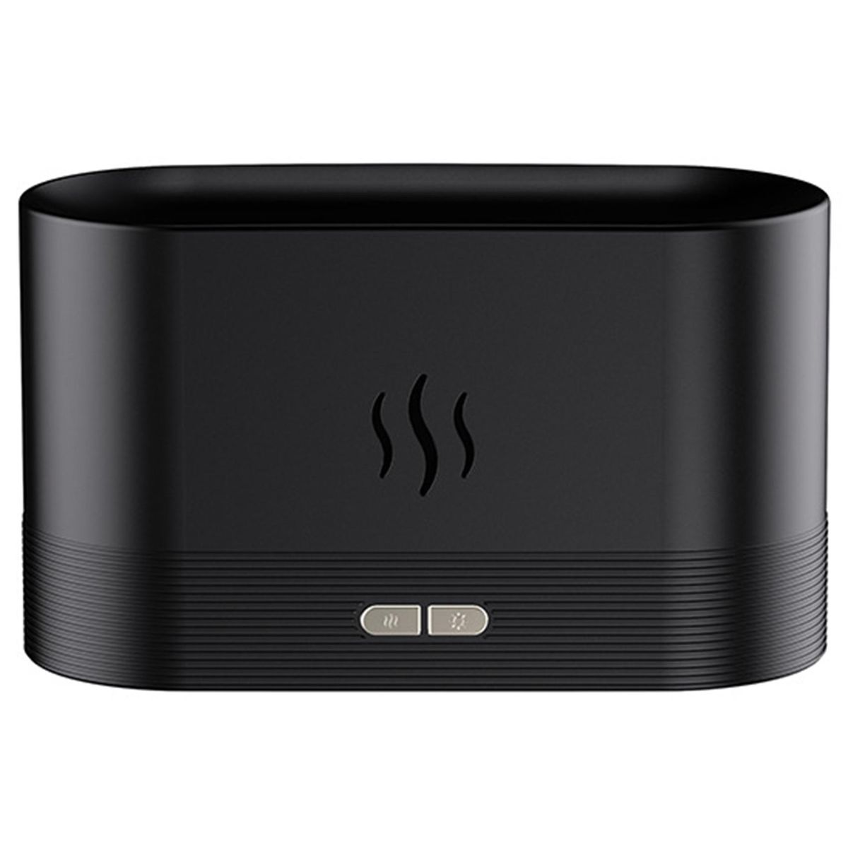 Simulation Flame Light Aromatherapy Diffuser USB Ultrasonic Essential Oil Diffuser for Home Aroma Air Humidifier Black