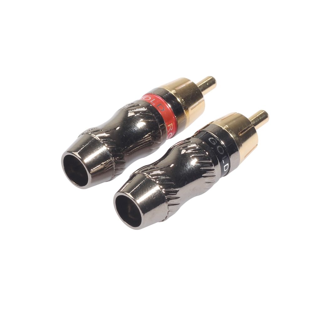 2 PCS RCA Male Plug Audio Jack Adapter For DIY Audio Cable & Video Cable