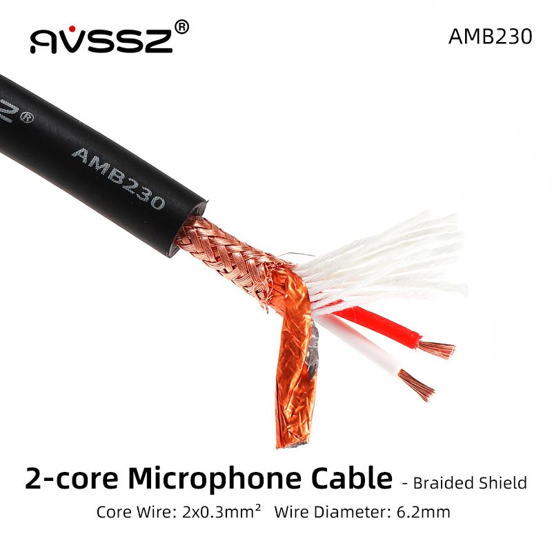 2 4 Core Audio Cable OFC XLRA Audio Speaker Signal Cable