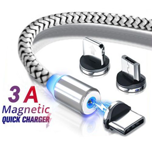 Cable With Magnetic USB Android Cables - Silver