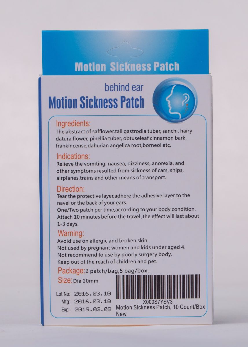 Care Fast Acting Dizziness 100Pcs Motion Herbal Sickness Health Anti Nausea Behind Chinese Ear Patch Travel For Plaster Medical
