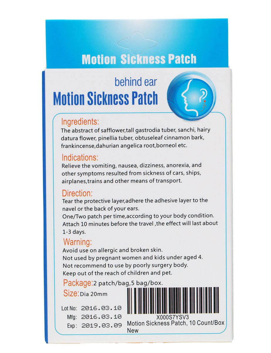 Care Fast Acting Dizziness 100Pcs Motion Herbal Sickness Health Anti Nausea Behind Chinese Ear Patch Travel For Plaster Medical