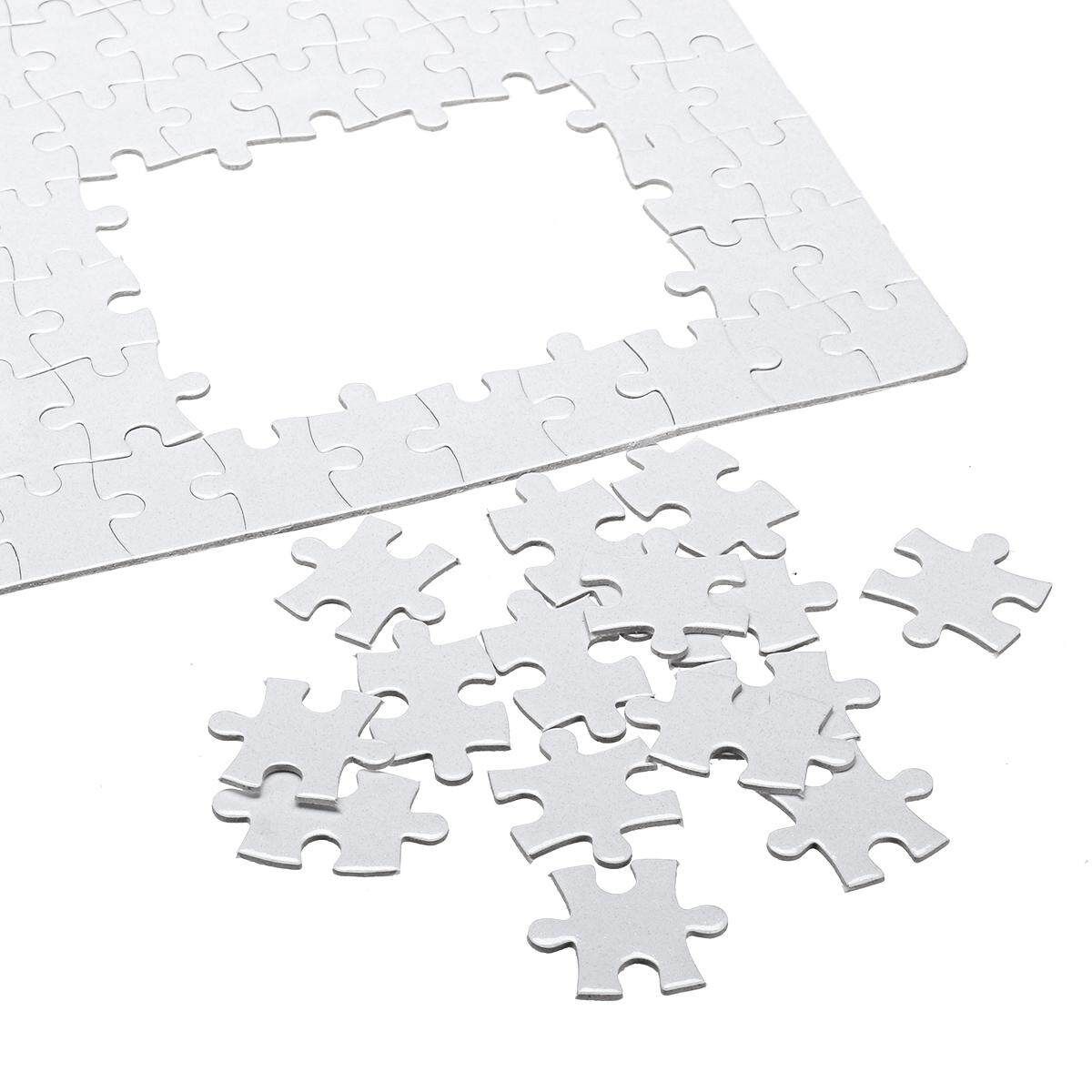 120 Pieces A4 Blank Jigsaw Puzzle Make Your Own Childrens Craft Colour Paint