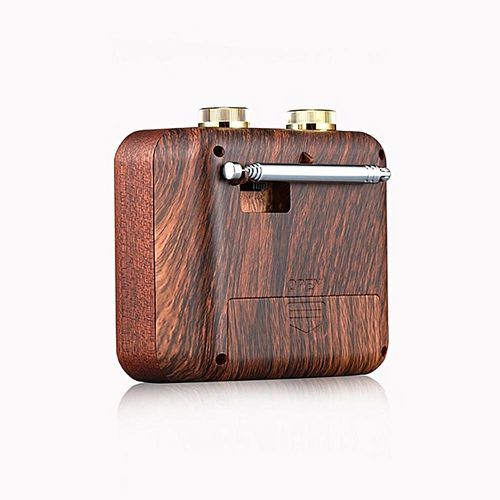 Retro Bluetooth Speaker, Portable Stereo Natural Walnut Wood Mini Wireless Bluetooth Bass Subwoofer, Support FM/AM Radio Loundspeaker HT-S