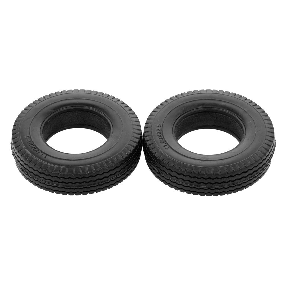 2pcs Trailer Car Rubber Tires For 1:14 Tamiya Tractor Truck