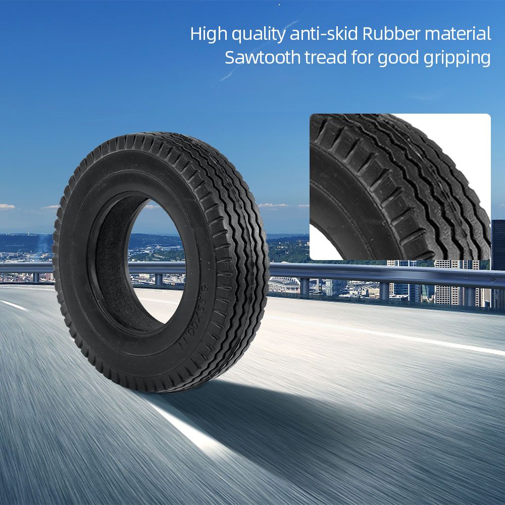 2pcs Trailer Car Rubber Tires For 1:14 Tamiya Tractor Truck