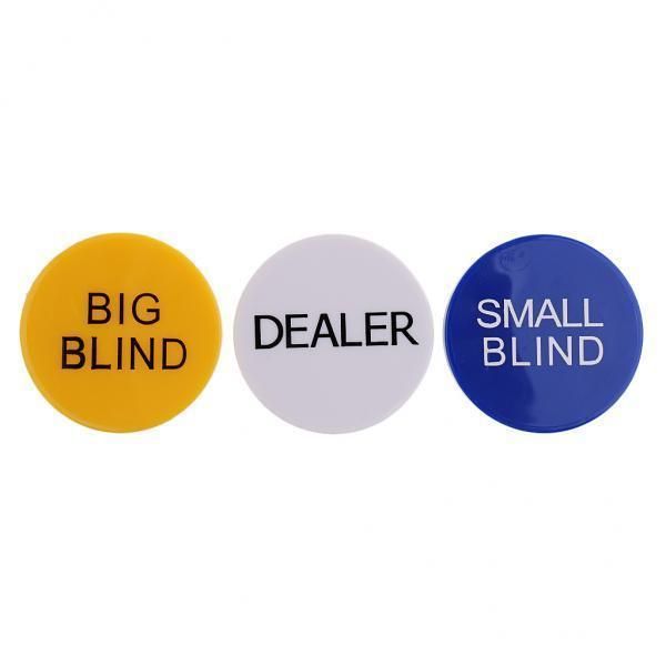 2xSet Of Small Blind Big Blind Dealer Button For Poker Card Casino