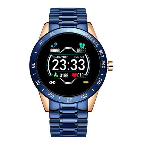 LIGE Steel Band Smart Watch Men Heart-Rate Monitor Sport Waterproof Smartwatch