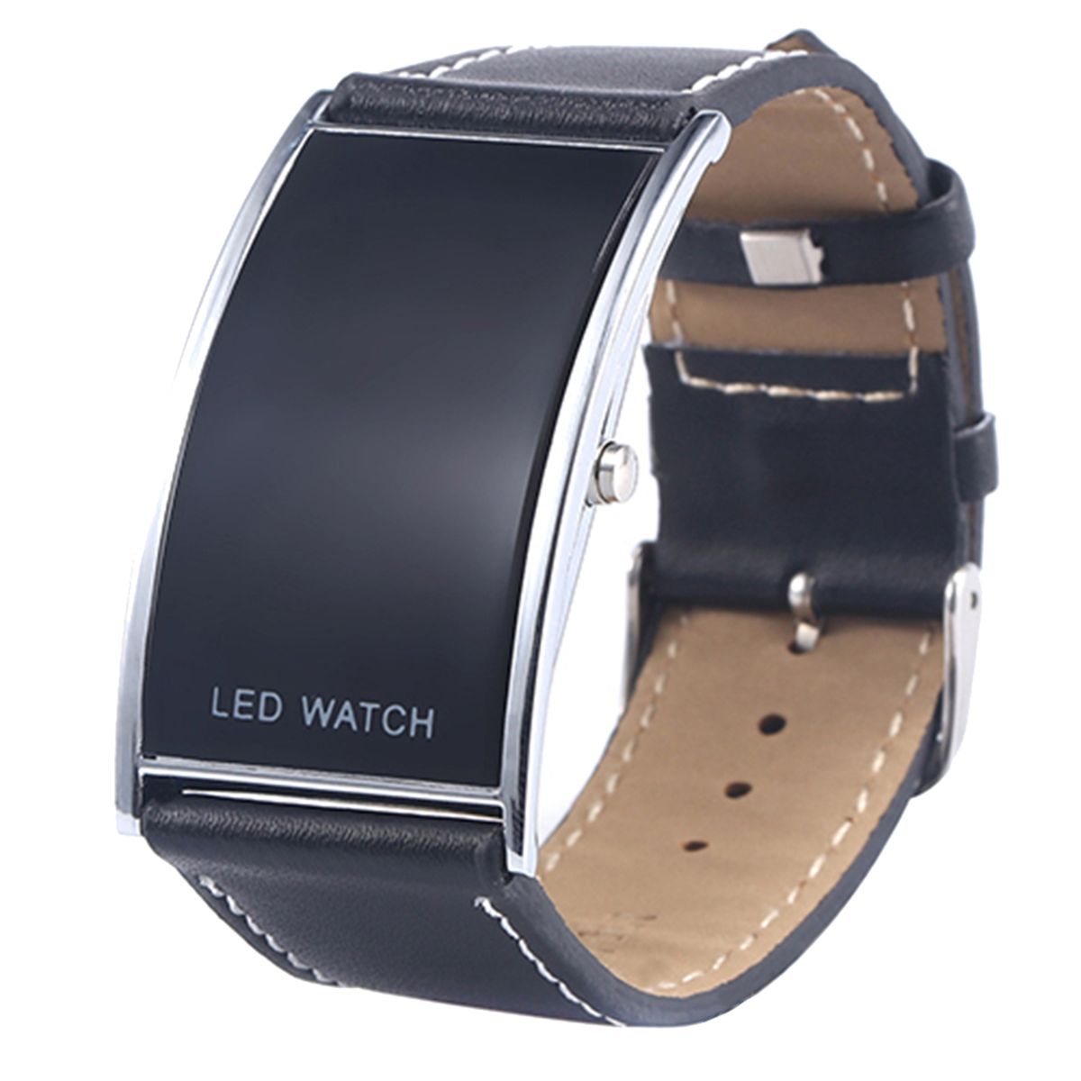 Wristwatch LED Digital Men Date Indicator Rectangle Watch-