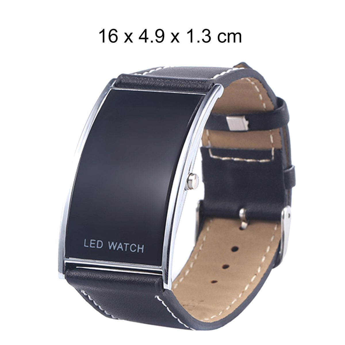 Wristwatch LED Digital Men Date Indicator Rectangle Watch-