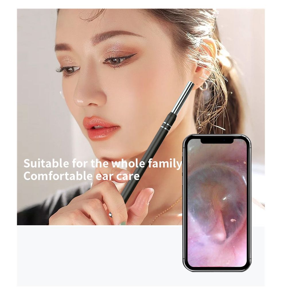Ear Cleaner Endoscope Spoon Mini Camera Ear Picker Cleaning Wax Removal Visual Ear Mouth Nose Otoscope Support Android PC(#Blue)