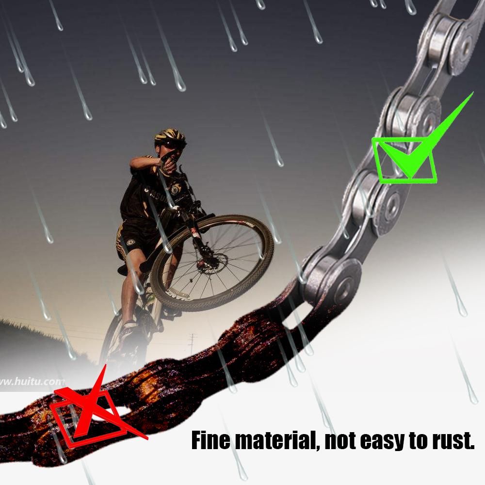 Silver Mountain Bike Road Bicycle Accessories Practical Bicycle Chain for 6 / 7 / 8 Speed