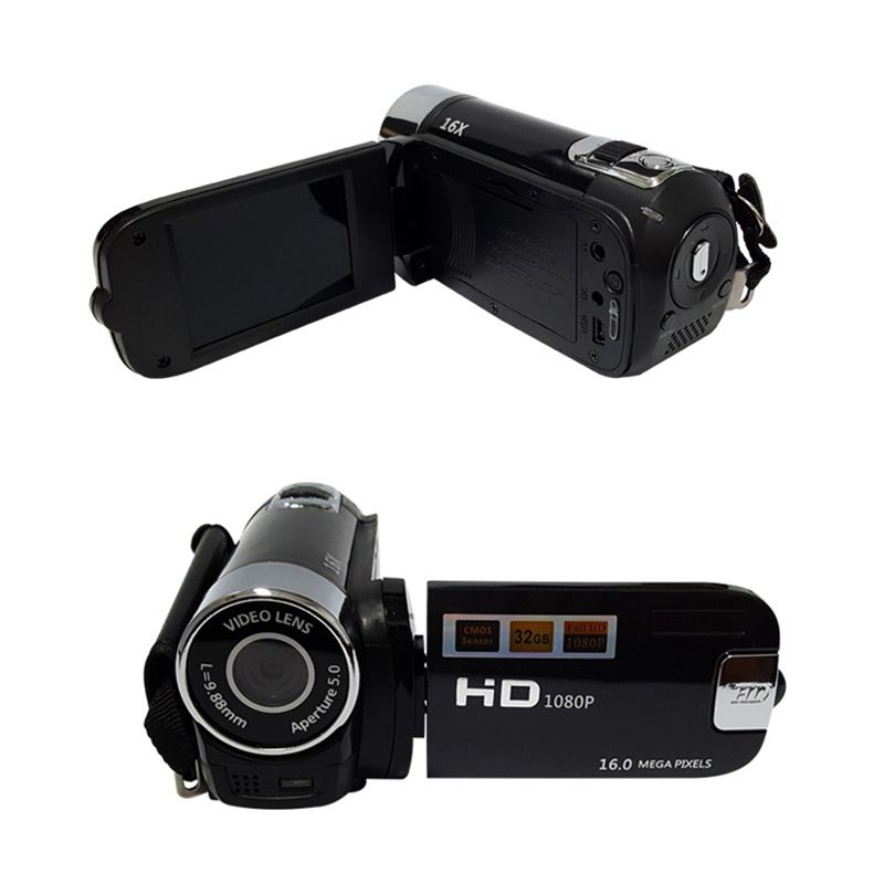 Anti Shake DV Camcorder 1080P HD 16X Night Shoot Zoom Mic 2.7 Inch Screen Handheld Digital Video Camera For Vlog Party Wedding Red