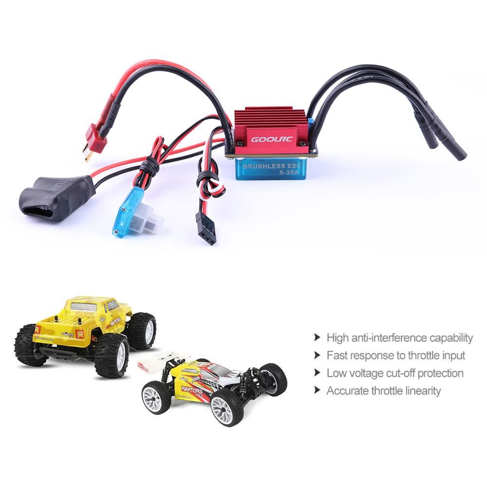 GoolRC S-35A Brushless ESC Electric Speed Controller with 5V/2A BEC for 1/12 1/14 1/16 RC Car