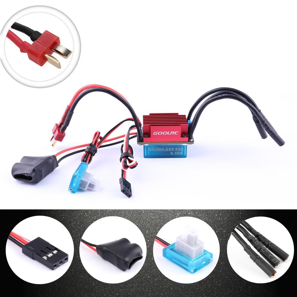GoolRC S-35A Brushless ESC Electric Speed Controller with 5V/2A BEC for 1/12 1/14 1/16 RC Car