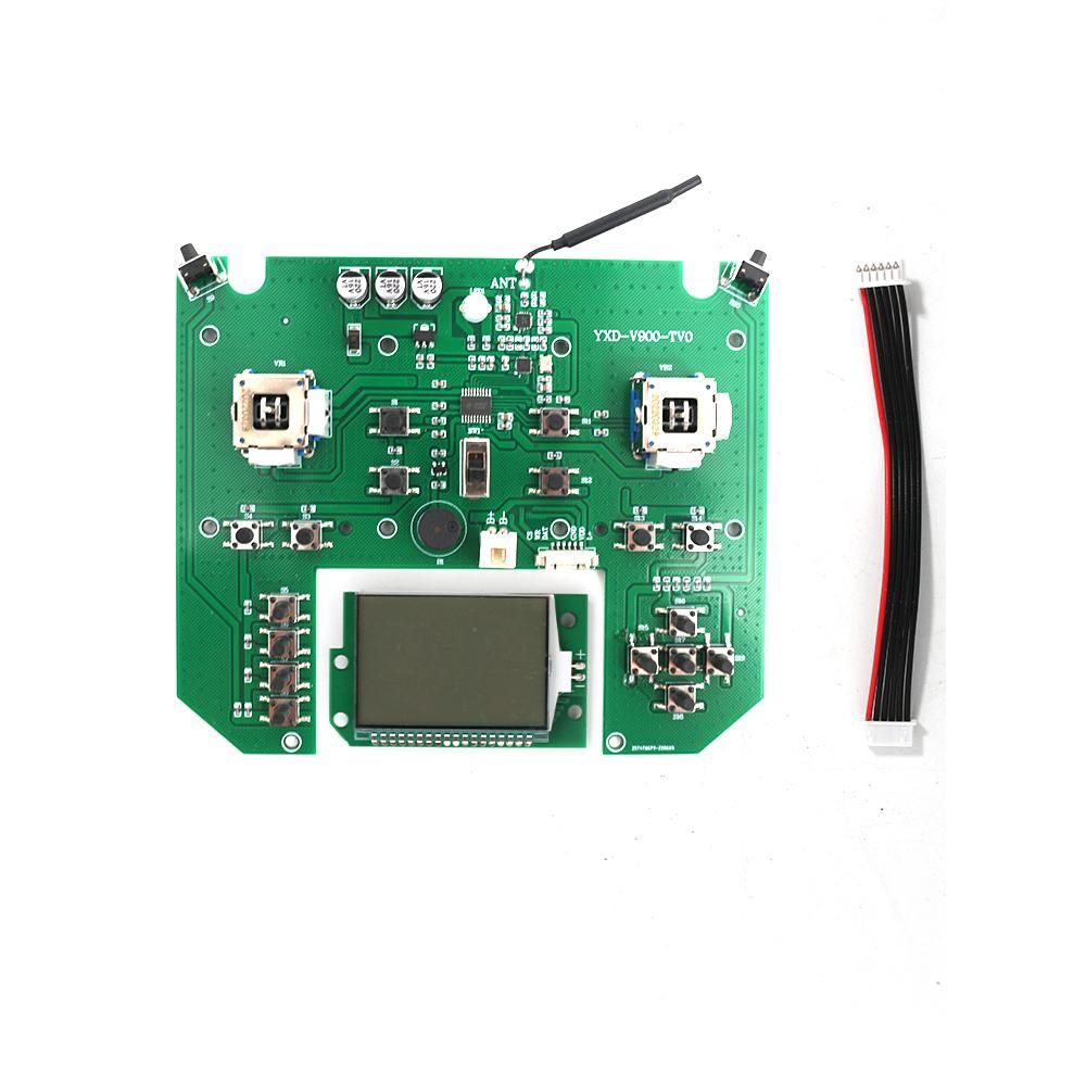 Remote Control Circuit Board for Fishing Bait Boat Transmitter Board with LED Screen Compatible with V900 and V020