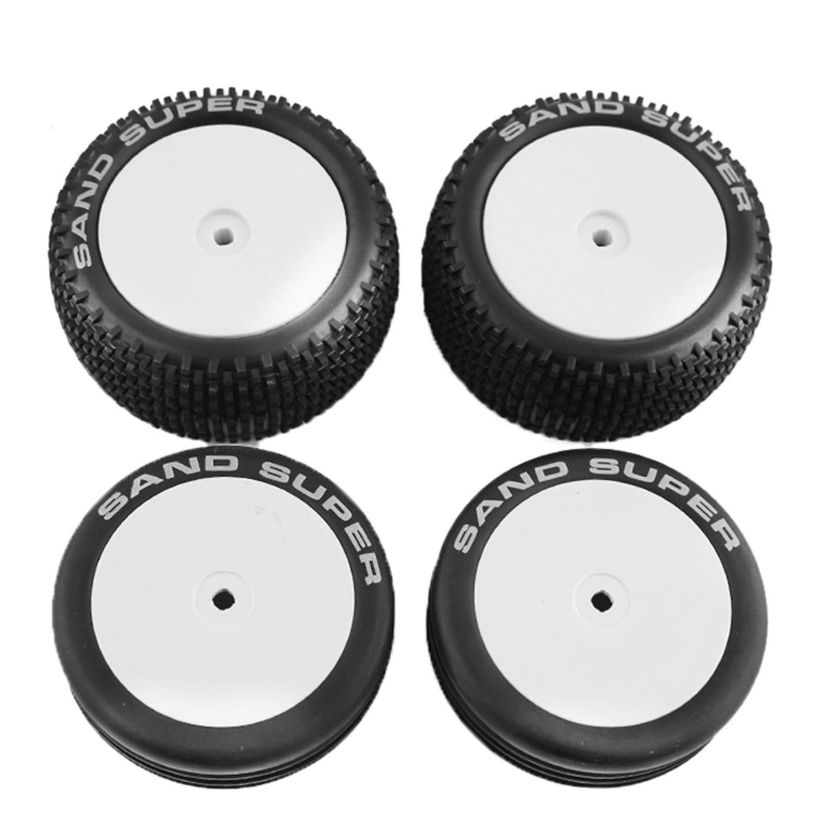 Remote Control Off-Road Rally Car white 82&87mm Tires 4pcs Replacement for XRAY XB2 Serpent SRX2 SRX4 Traxs Bandit Tekno EB410 Tamiya DT02 1/10 Remote Control Car Wheel