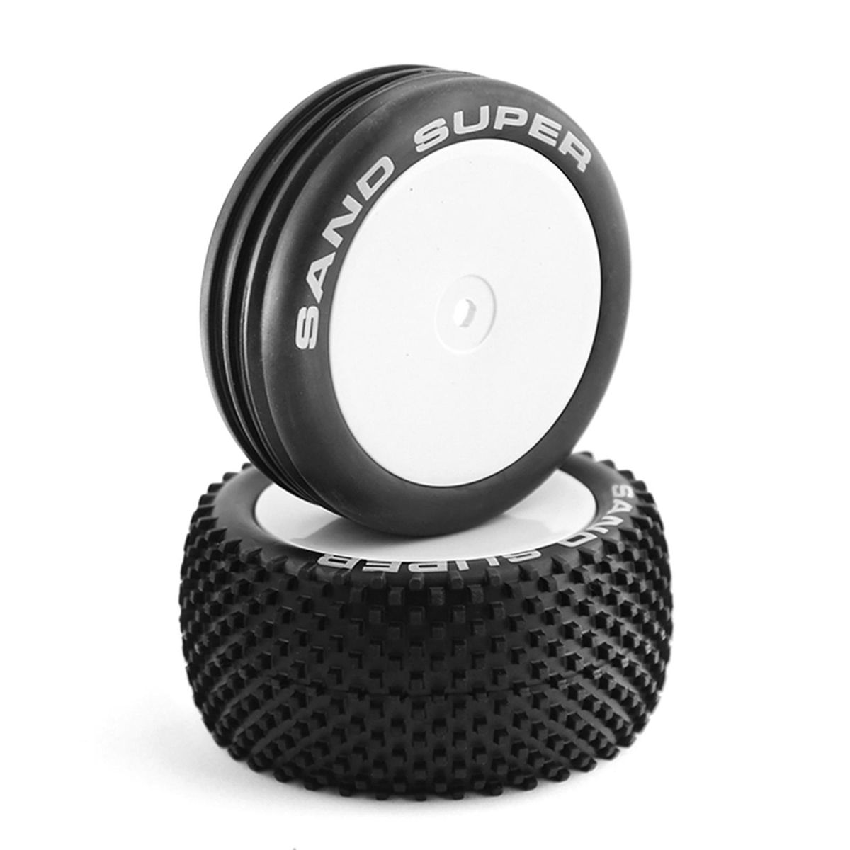 Remote Control Off-Road Rally Car white 82&87mm Tires 4pcs Replacement for XRAY XB2 Serpent SRX2 SRX4 Traxs Bandit Tekno EB410 Tamiya DT02 1/10 Remote Control Car Wheel