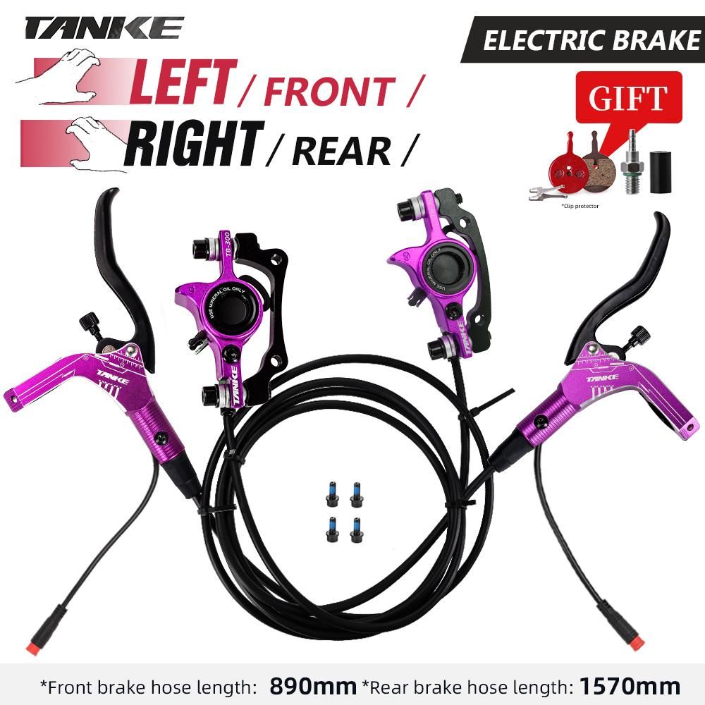 E-Bike MTB Hydraulic Disc Brake Set Electric E Scooter Power Control Shifter Bicycle Brakes 160mm rotors Aluminum Alloy