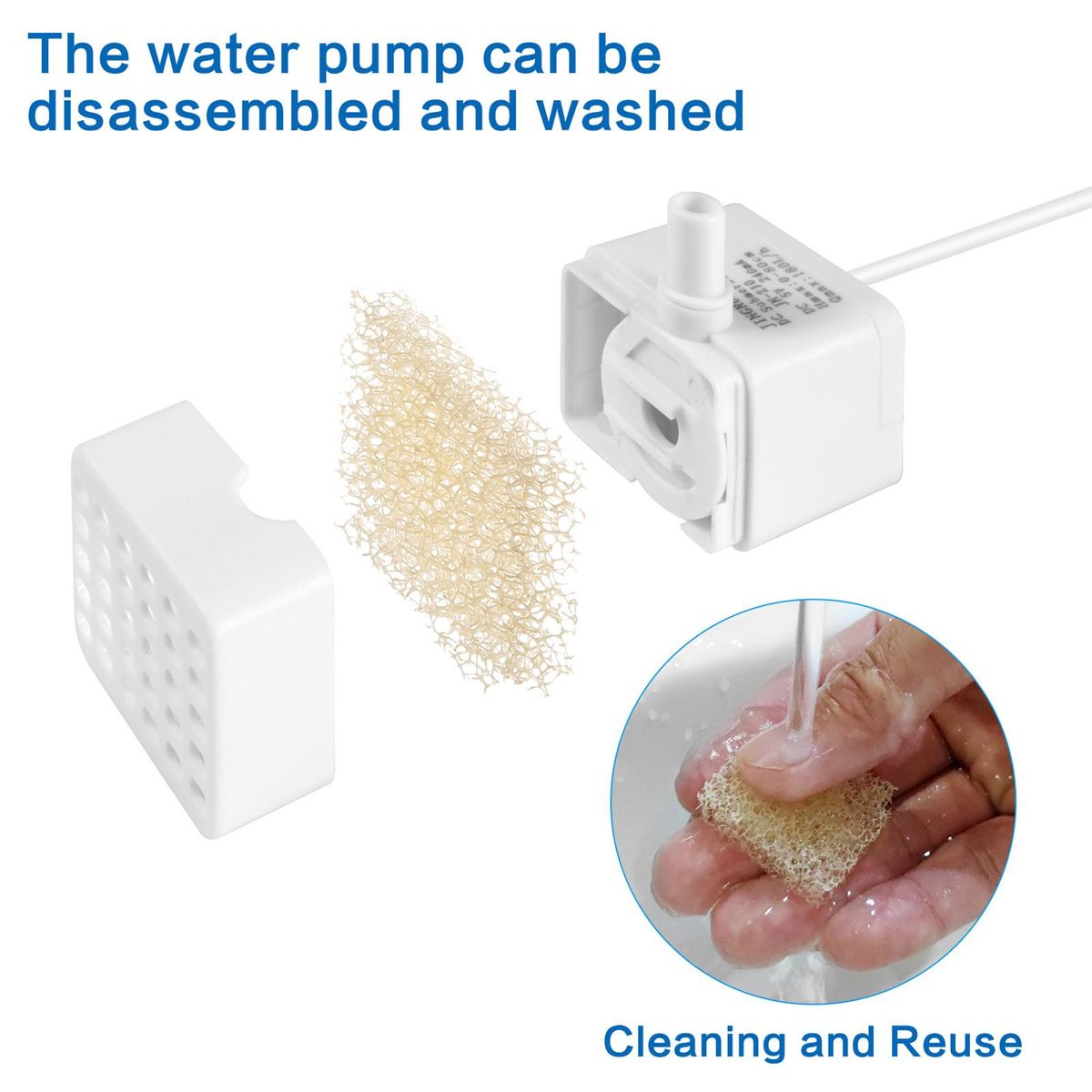 Automatic Cat Dog Water Dispenser with Burnout Prevention Pump Ultra-Quiet Pet Water Fountain for Cats Dogs LED Light