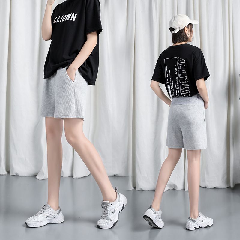 Make Pregnant Women Shorts Web Celebrity Waffle Summer Section Five Points