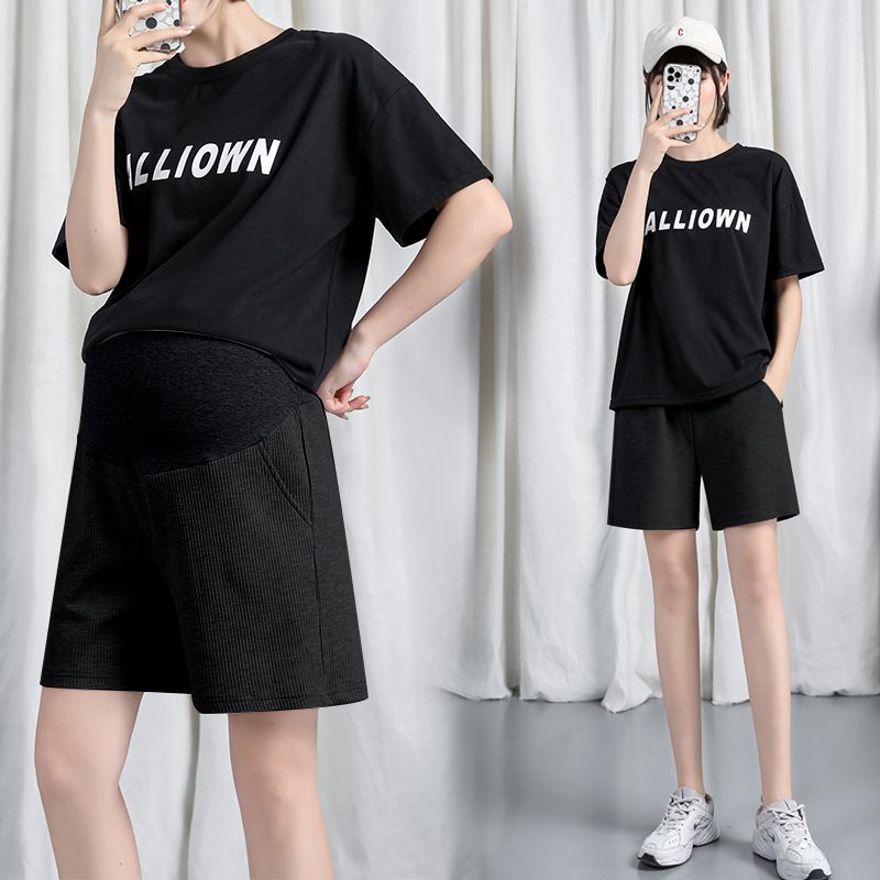 Make Pregnant Women Shorts Web Celebrity Waffle Summer Section Five Points