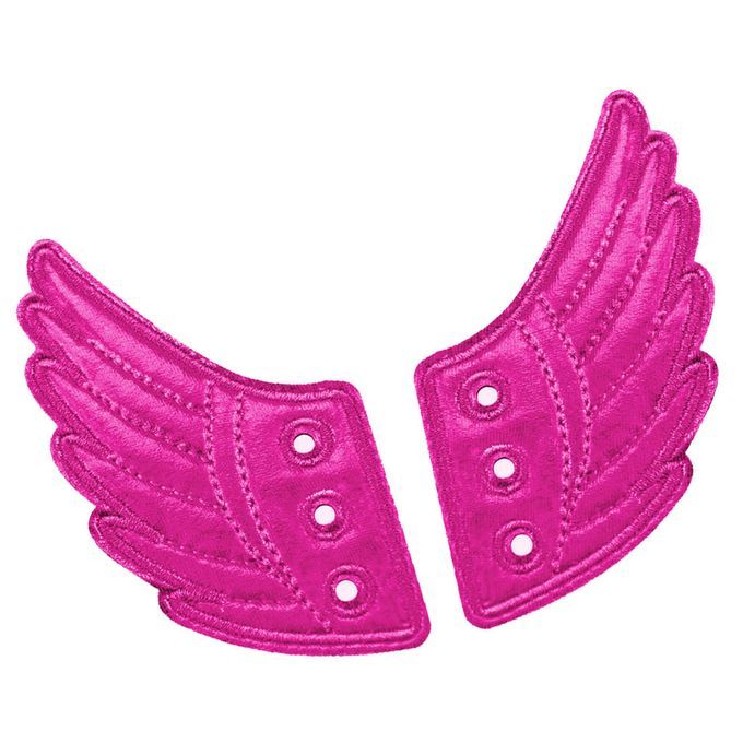 Fashion Kids Girls Foils Shoes Sneaker Angel   Shoes   Rose Red