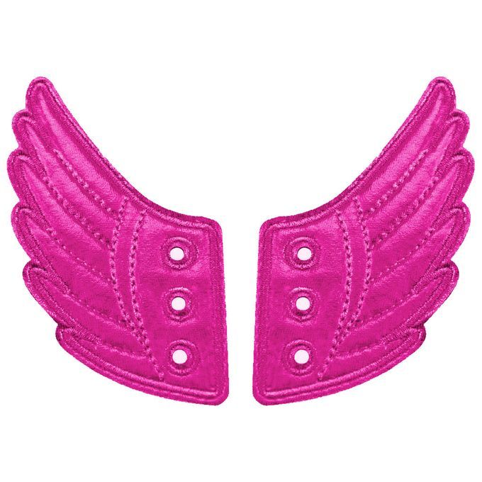 Fashion Kids Girls Foils Shoes Sneaker Angel   Shoes   Rose Red