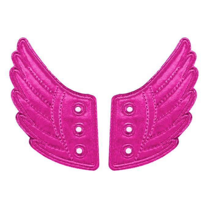 Fashion Kids Girls Foils Shoes Sneaker Angel   Shoes   Rose Red