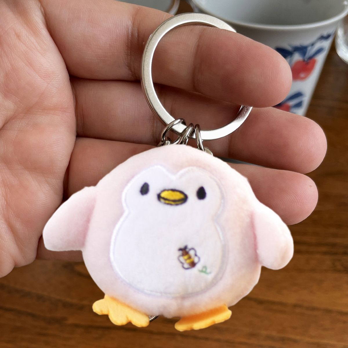 10cm Penguin Keychain Stuffed Animal Doll Toy Plush Penguin Keychain Pink