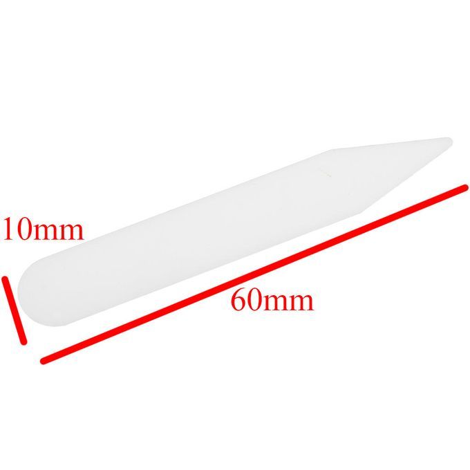 200pcs Plastic Collar Stays Shirts Inserts For Mens Business Dress 6cm