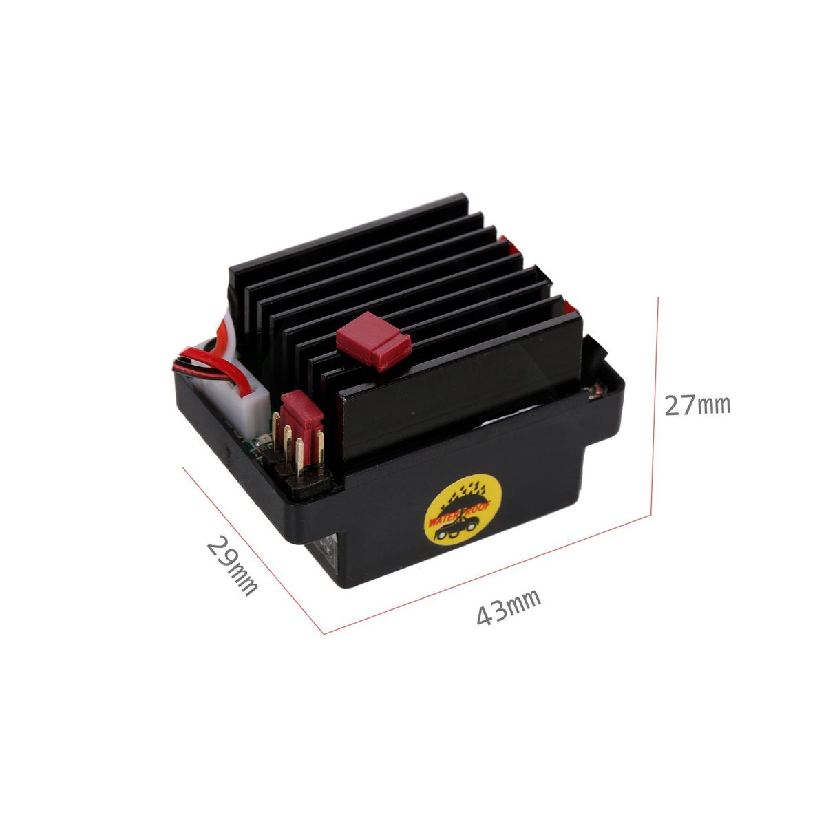320A ESC Brushed Forward Reverse Electric Speed Controller with Brake Waterproof Support 2-3S Battery Replacement for HSP Redcat Traxxas Tamiya RC Car Boat