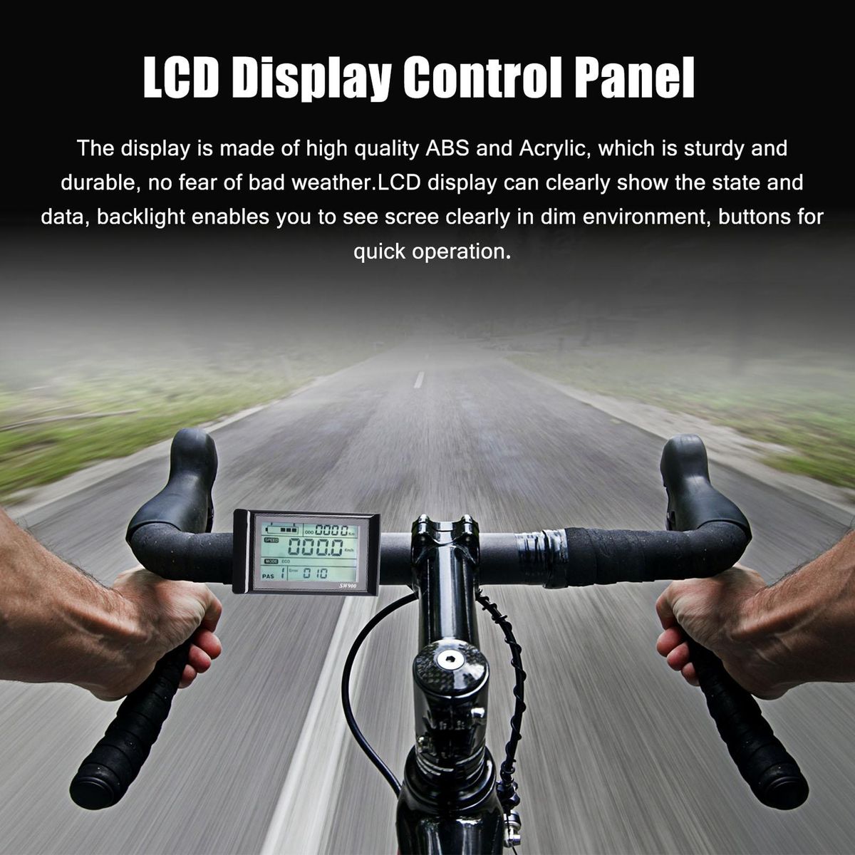 Motor Brushless Controller with Waterproof LCD Display Control Panel 24V-48V 500W Brushless Controller Kit for Electric Bicycle Scooter