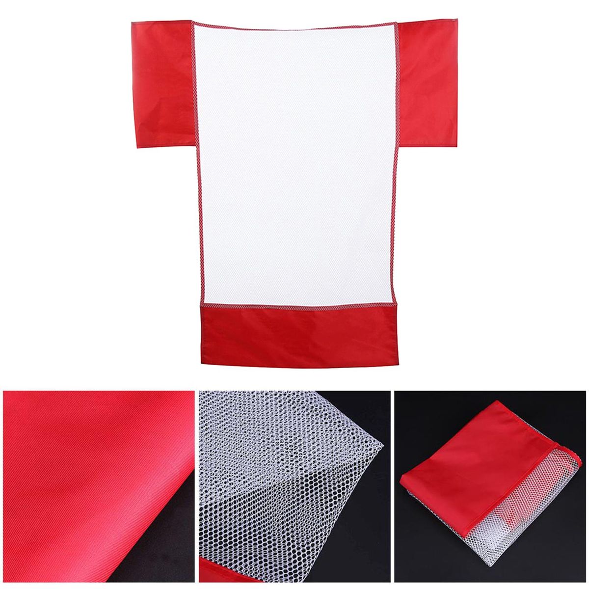 Portable Floating Noodle Chair Sling Mesh Seat Red Mesh Cloth Only
