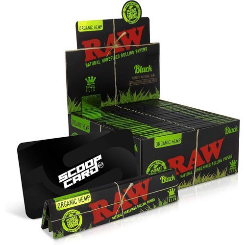 RAW Organic Black King Size Rolling Paper - 50 Packs 32