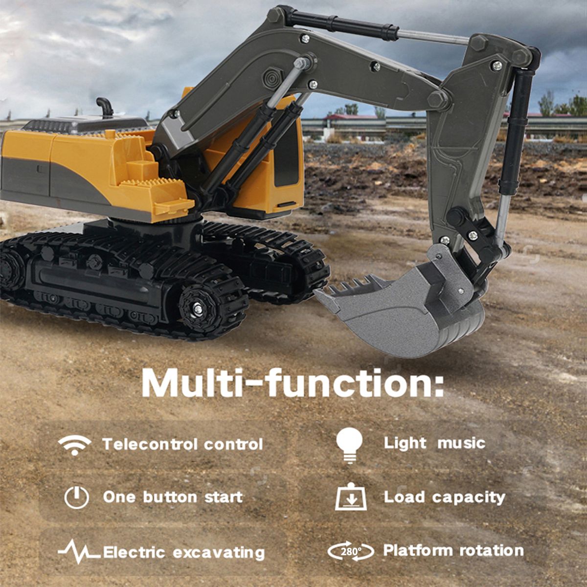 Remote Control Excavator 1/24 RC Excavator 2.4GHz 6CH