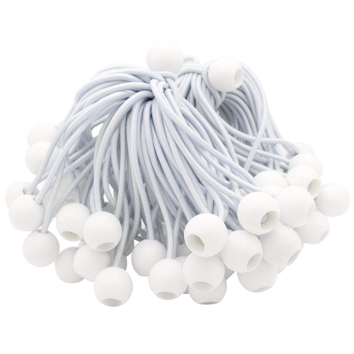 50 Pcs Bungee Balls Cords Tie Down Straps Elastic Rope for Camping Tents Cargo