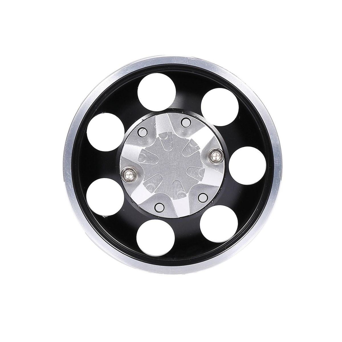 2pcs Trailer Rear Hub Aluminum Alloy Rim 7 Spokes for 1/14 Tamiya Tractor Truck RC Climber Trailer