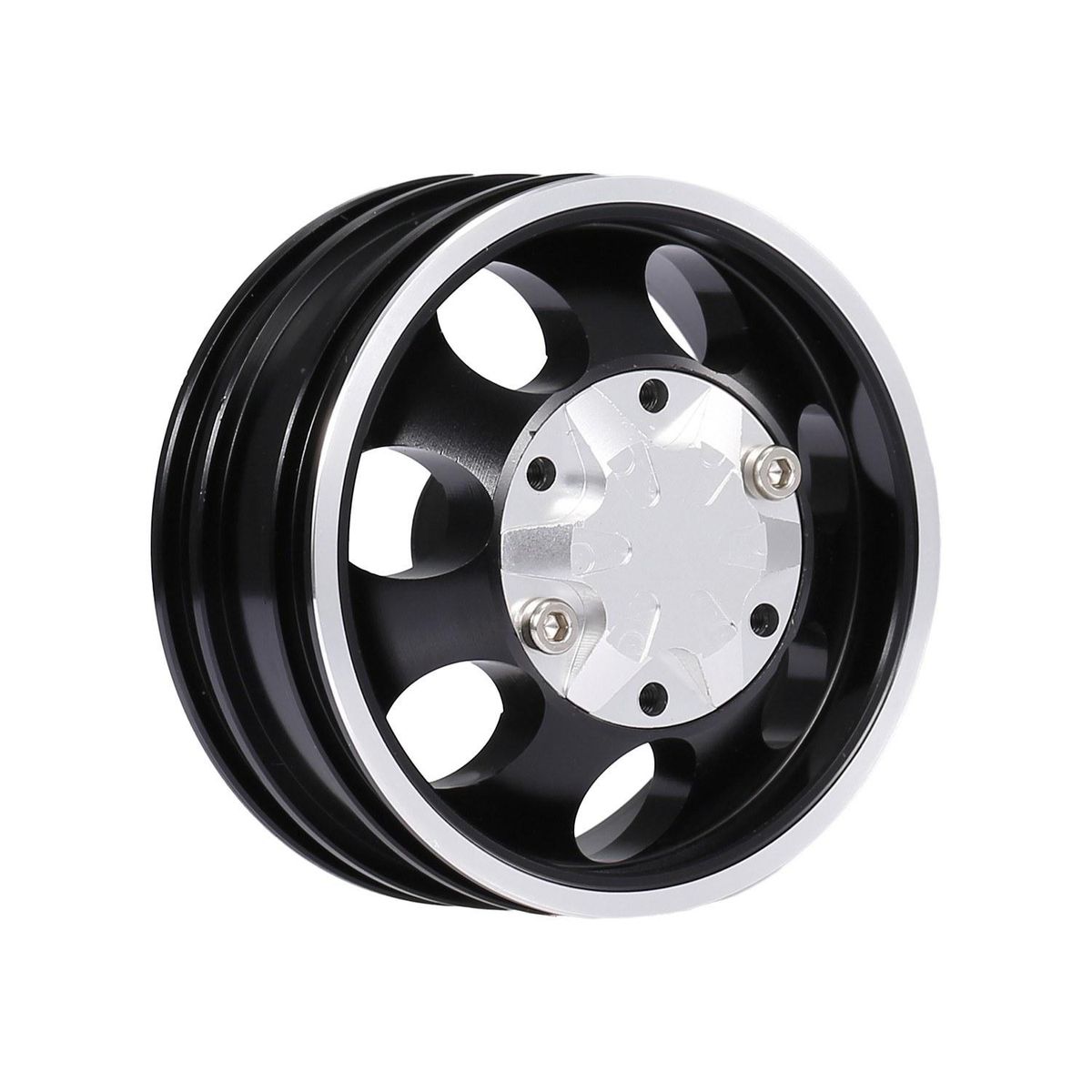 2pcs Trailer Rear Hub Aluminum Alloy Rim 7 Spokes for 1/14 Tamiya Tractor Truck RC Climber Trailer