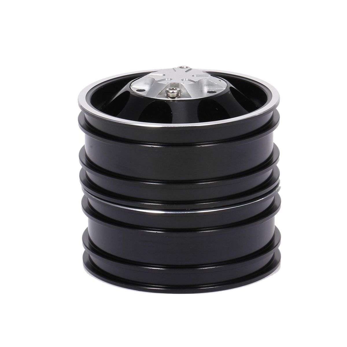 2pcs Trailer Rear Hub Aluminum Alloy Rim 7 Spokes for 1/14 Tamiya Tractor Truck RC Climber Trailer