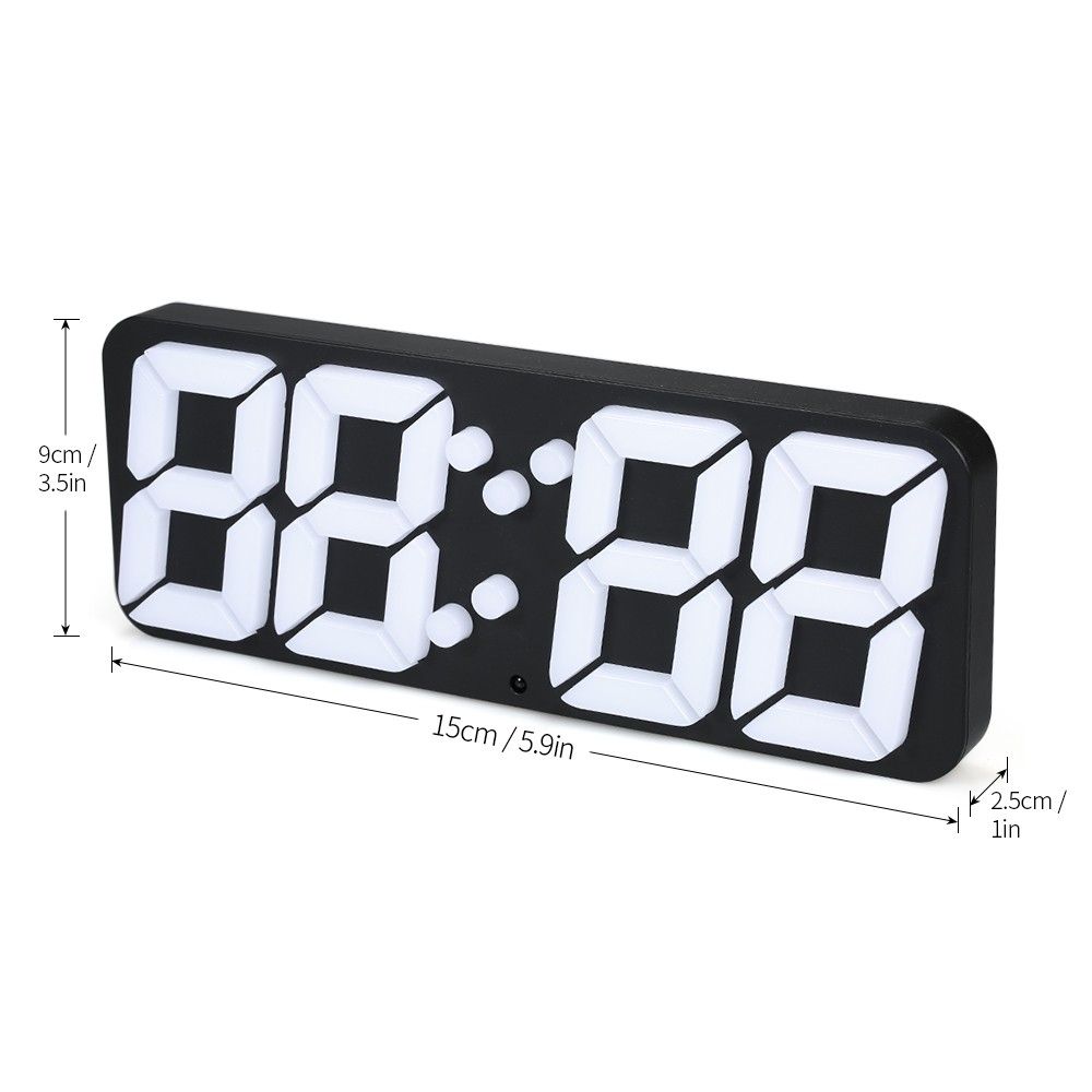 3D Wireless Remote Digital RGB LED Thermometer Alarm Clock
