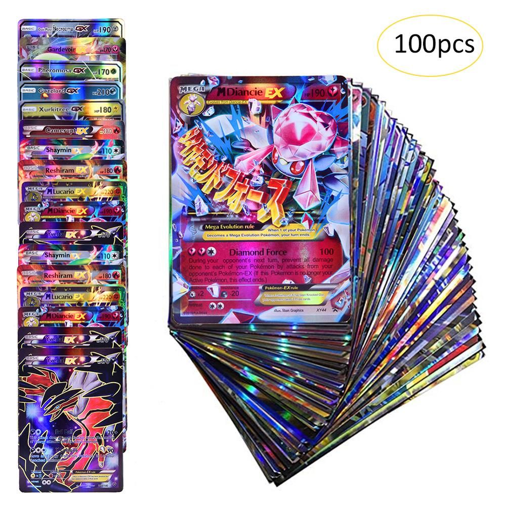 200 Pcs 25 Pcs GX MEGA Shining Cards Board Game Battle Carte Trading Cards Game Children Pokemon Toy Gift