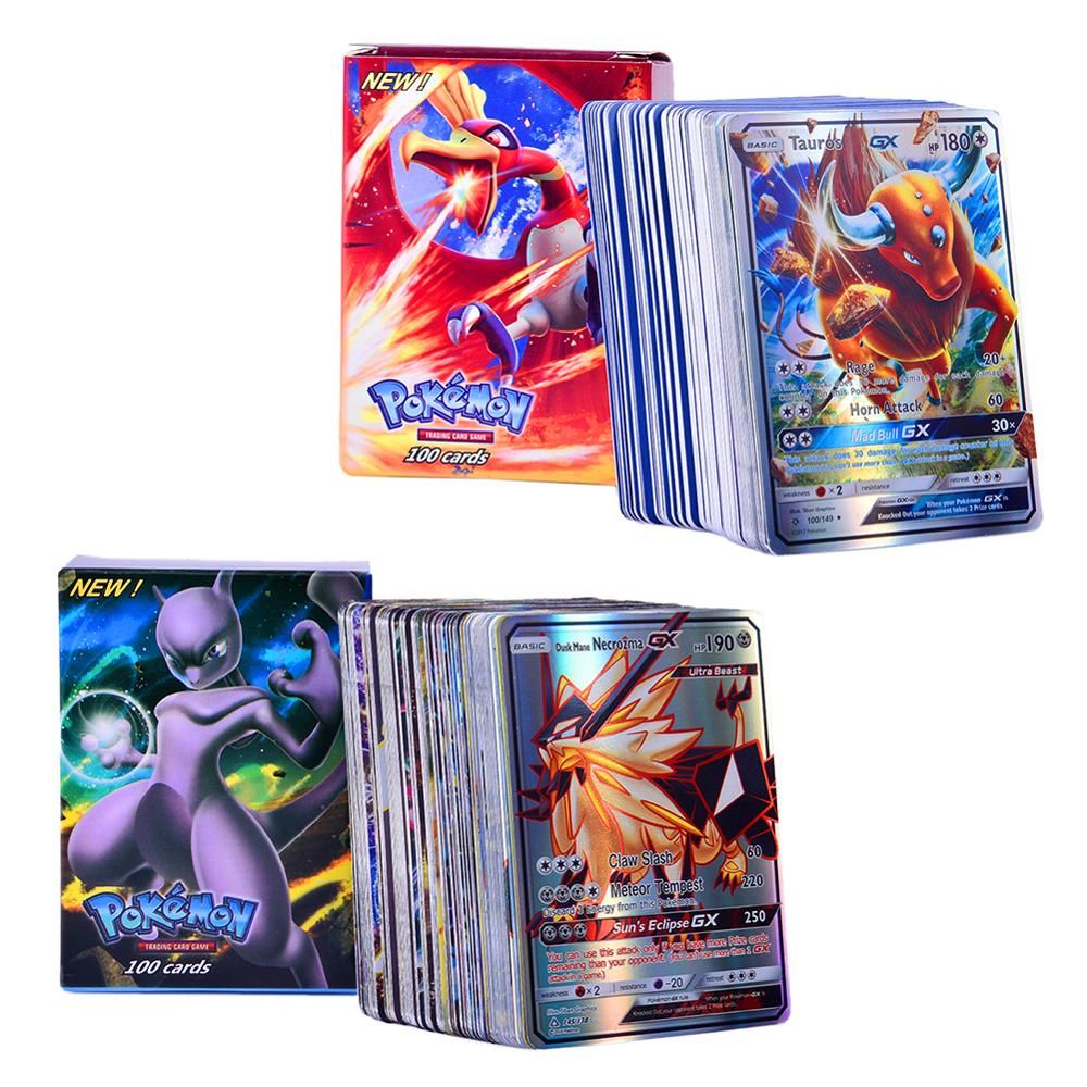 200 Pcs 25 Pcs GX MEGA Shining Cards Board Game Battle Carte Trading Cards Game Children Pokemon Toy Gift