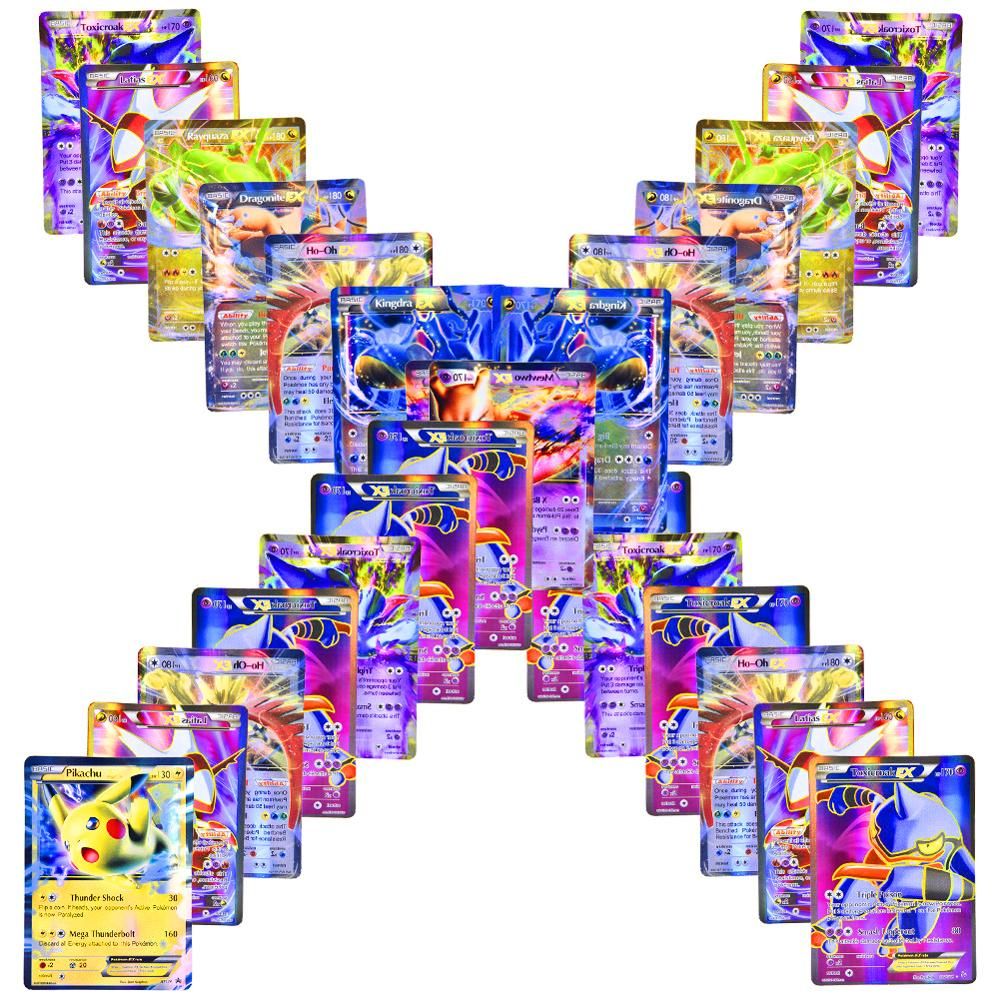 200 Pcs 25 Pcs GX MEGA Shining Cards Board Game Battle Carte Trading Cards Game Children Pokemon Toy Gift