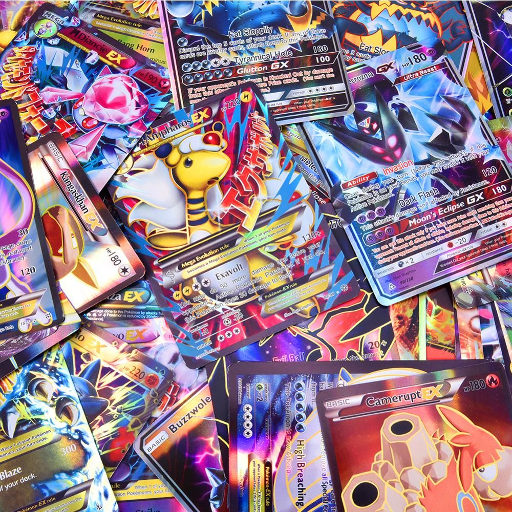 200 Pcs 25 Pcs GX MEGA Shining Cards Board Game Battle Carte Trading Cards Game Children Pokemon Toy Gift