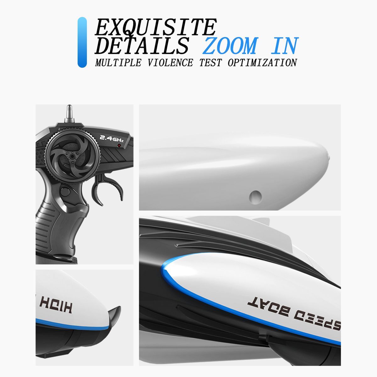 2.4G Remote Control Boat Competitive Speedboat High-speed