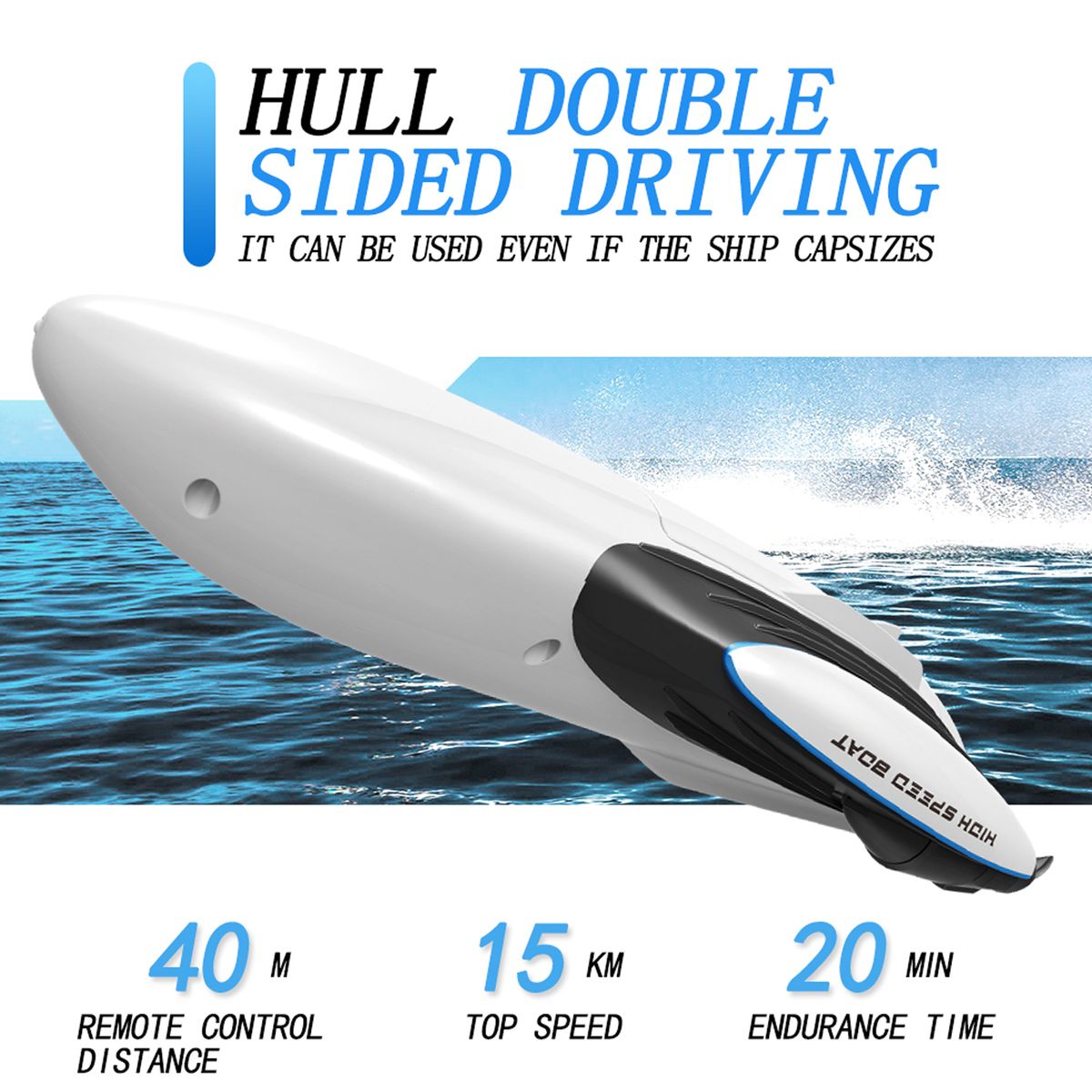 2.4G Remote Control Boat Competitive Speedboat High-speed