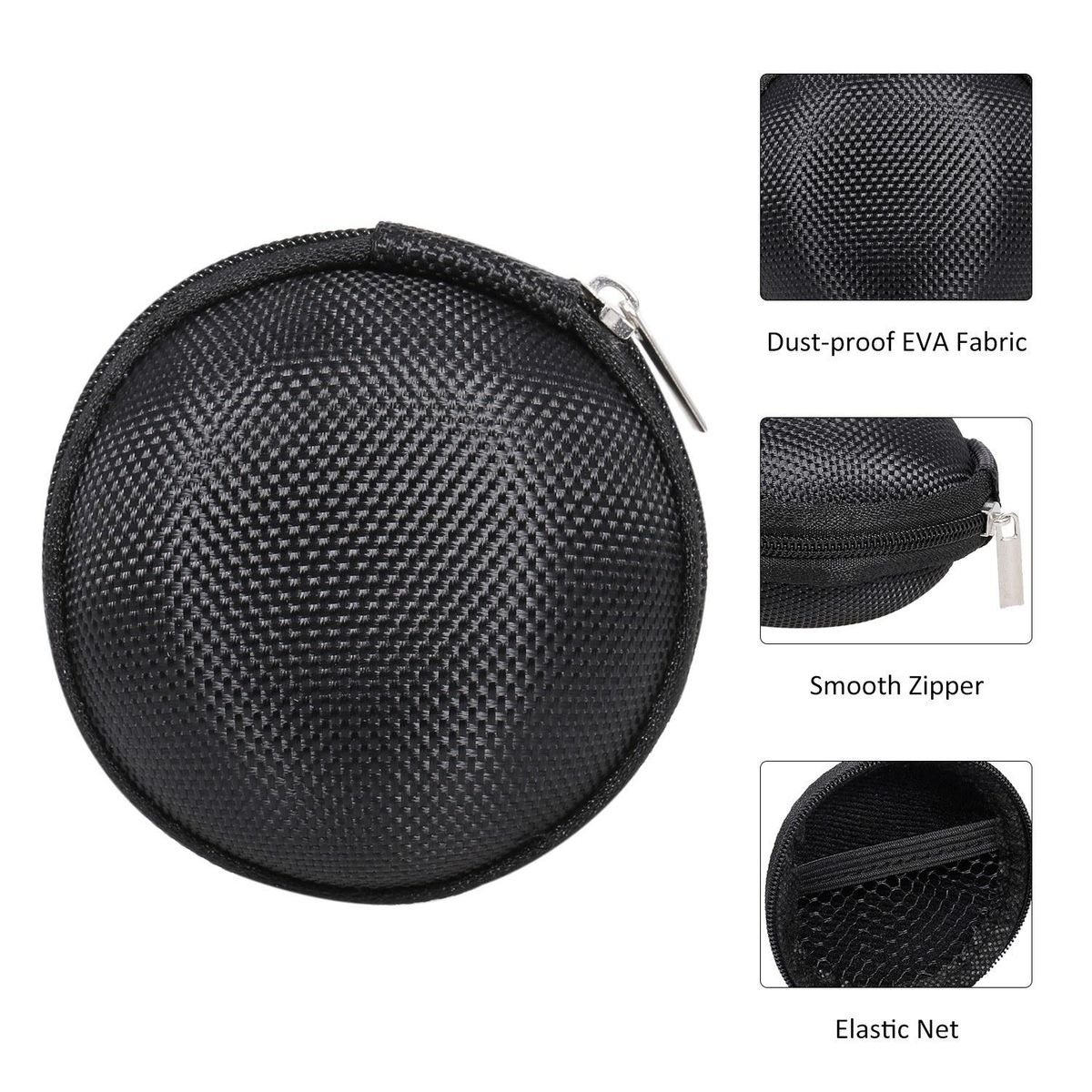5pcs Storage Bag for Fingertip Pulse Oximeter EVA Portable Bag with Net Earphone Carrying Case Holder