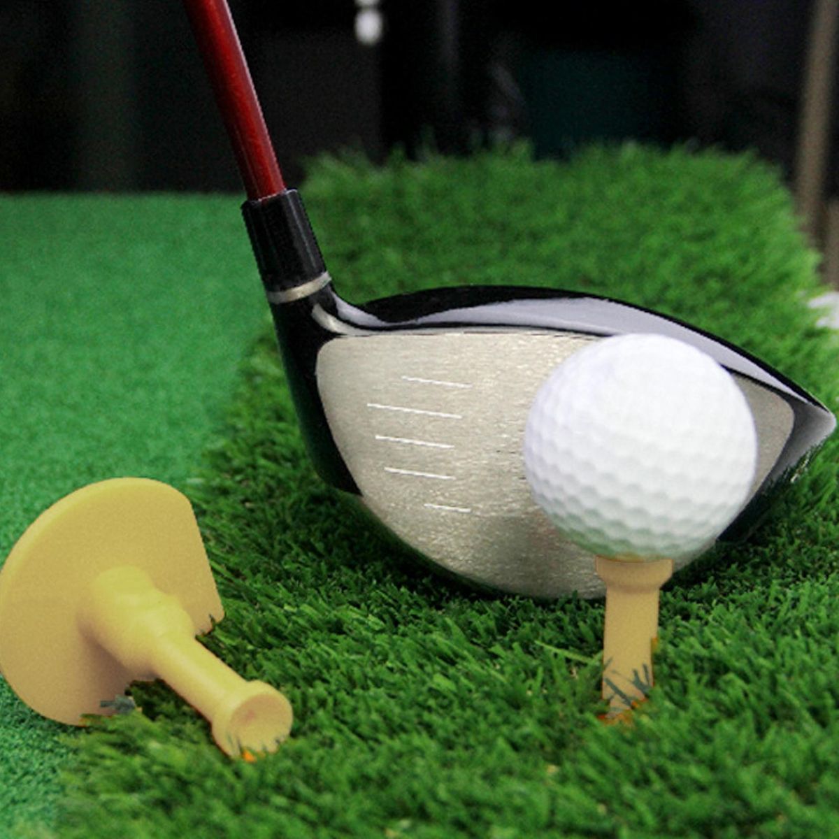 4Pcs Golf Ball Bases Small Golf Ball Stand Holder Tees Lemon Yellow